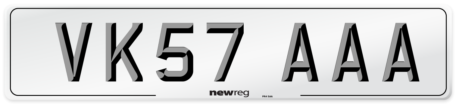 VK57 AAA Number Plate from New Reg